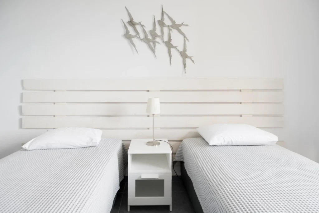 Comfortable Twin Bedroom in Skiathos Villa