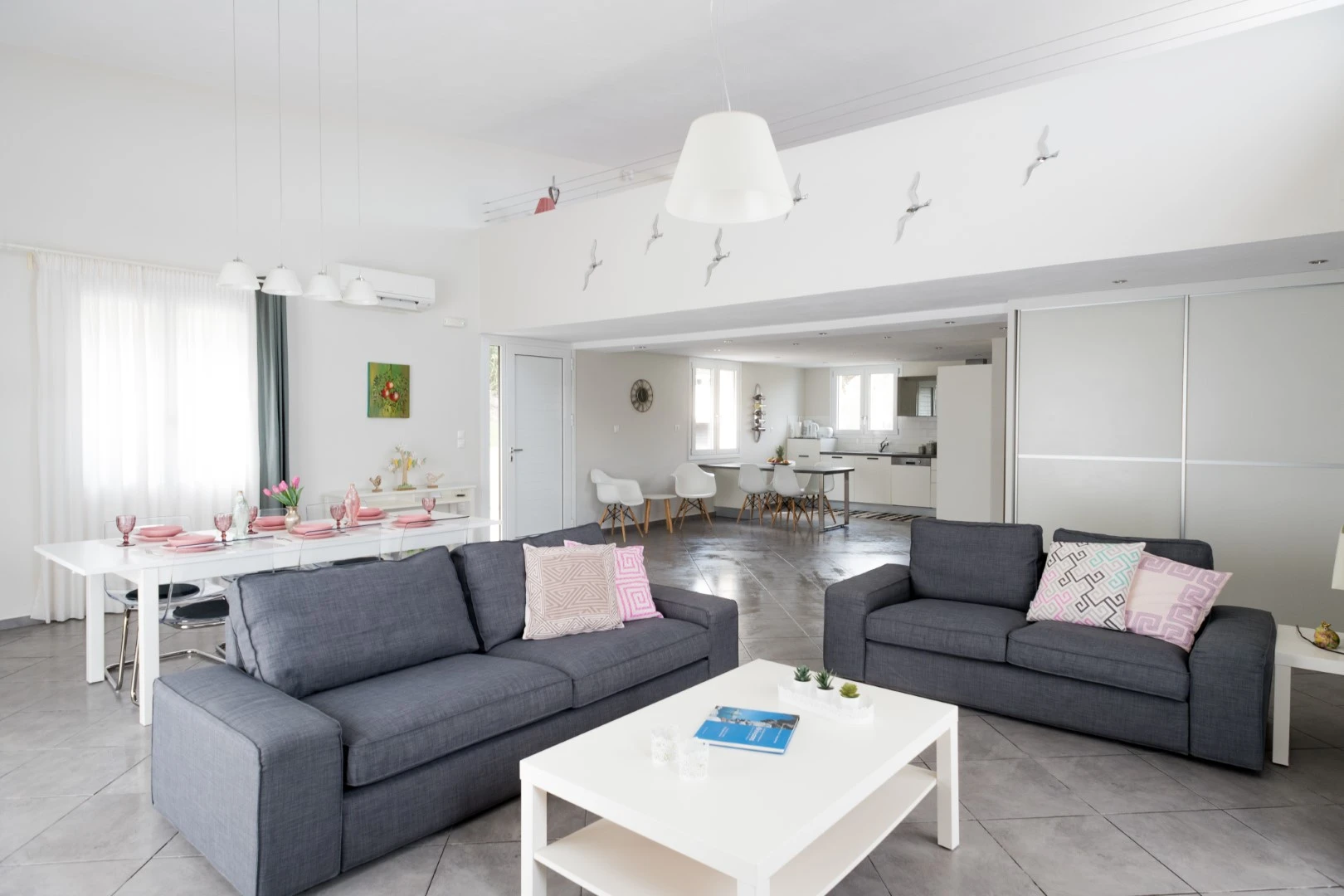 Aegean breeze villa living room view