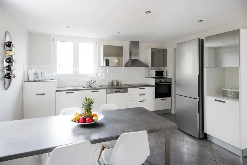 Fully equipped modern kitchen at Aegean Breeze Villa