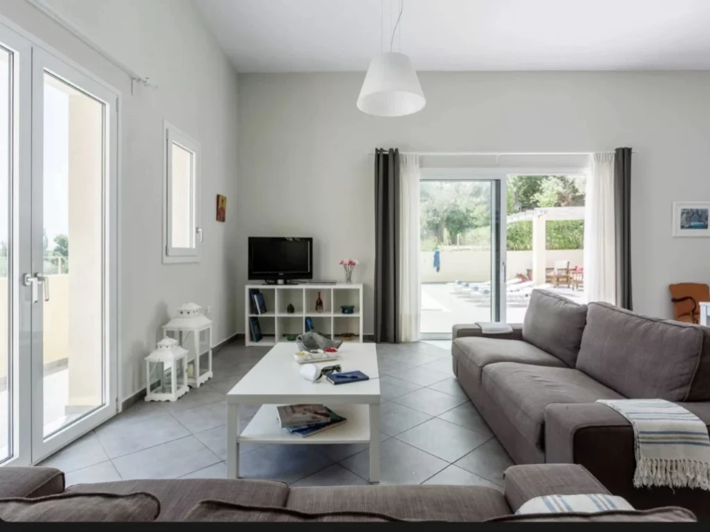 Living Area – Aegean Breeze Villa